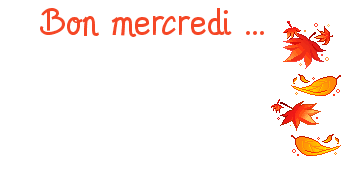 Gif animé Bon mercredi feuilles